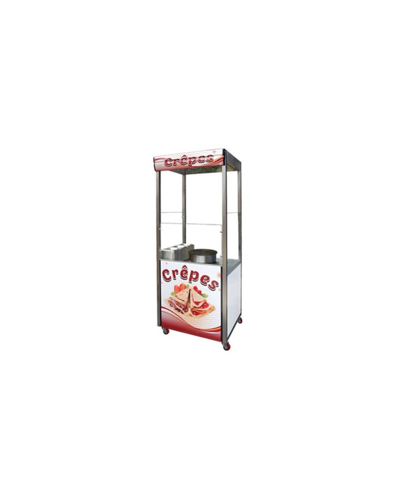 Meuble Crêpière GM avec Chapeau - 3 Bacs GN 1/4 | Sidef Tunisie