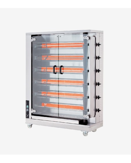 ROTISSOIRE A GAZ INOX A 6 BROCHES