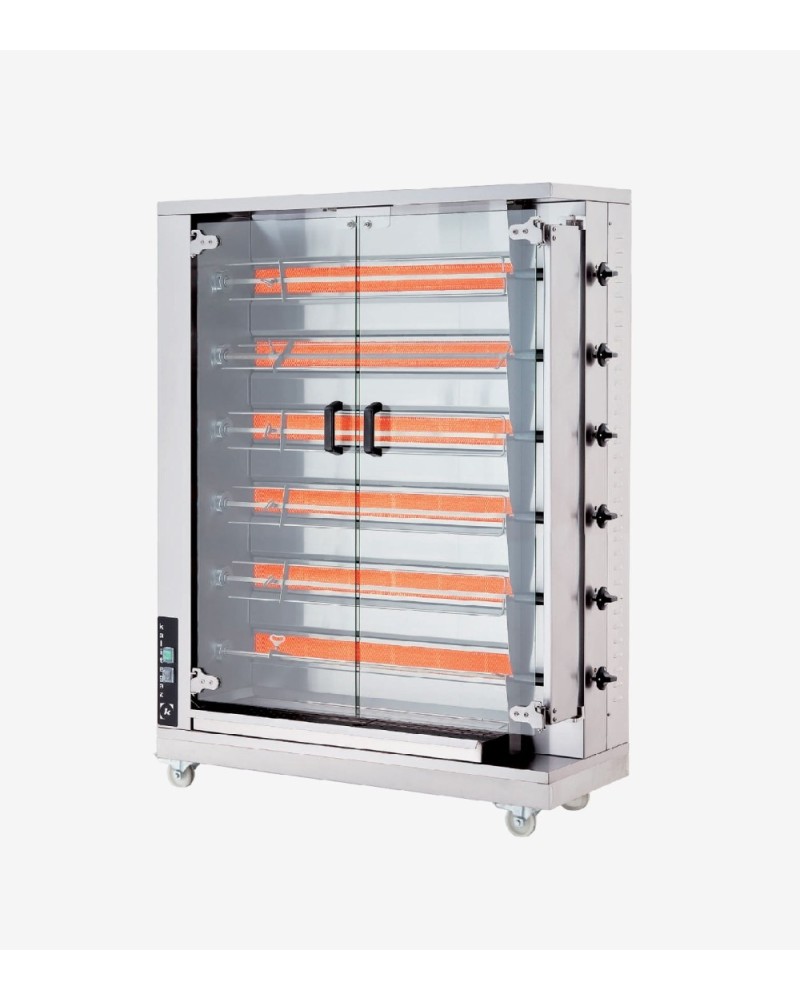 ROTISSOIRE A GAZ INOX A 6 BROCHES