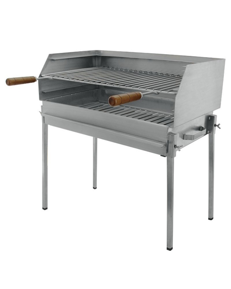 BARBECUE EN TOLE INOX 30/10 AVEC GRILLE