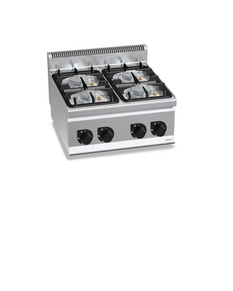Fourneau à Gaz 4 Feux TURHAN TC.60CG600 - 22 kW - Inox | Sidef