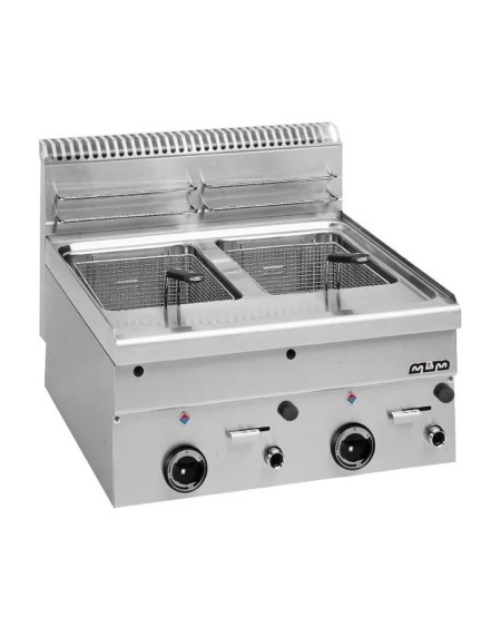 Friteuse à Gaz Double 8+8L BERTO'S GL8+8B - 13.2 kW | Sidef