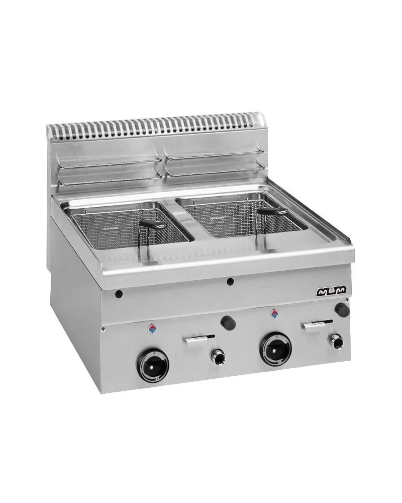 Friteuse à Gaz Double 8+8L BERTO'S GL8+8B - 13.2 kW | Sidef