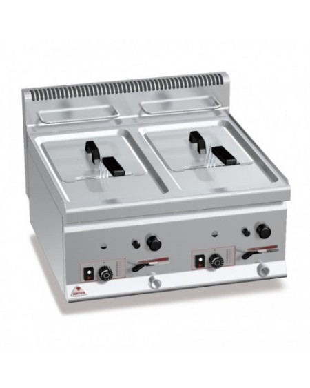 Friteuse à Gaz Double 8+8L BERTO'S GL8+8B - 13.2 kW | Sidef