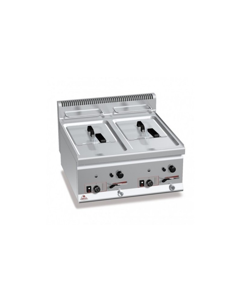 Friteuse à Gaz Double 8+8L BERTO'S GL8+8B - 13.2 kW | Sidef