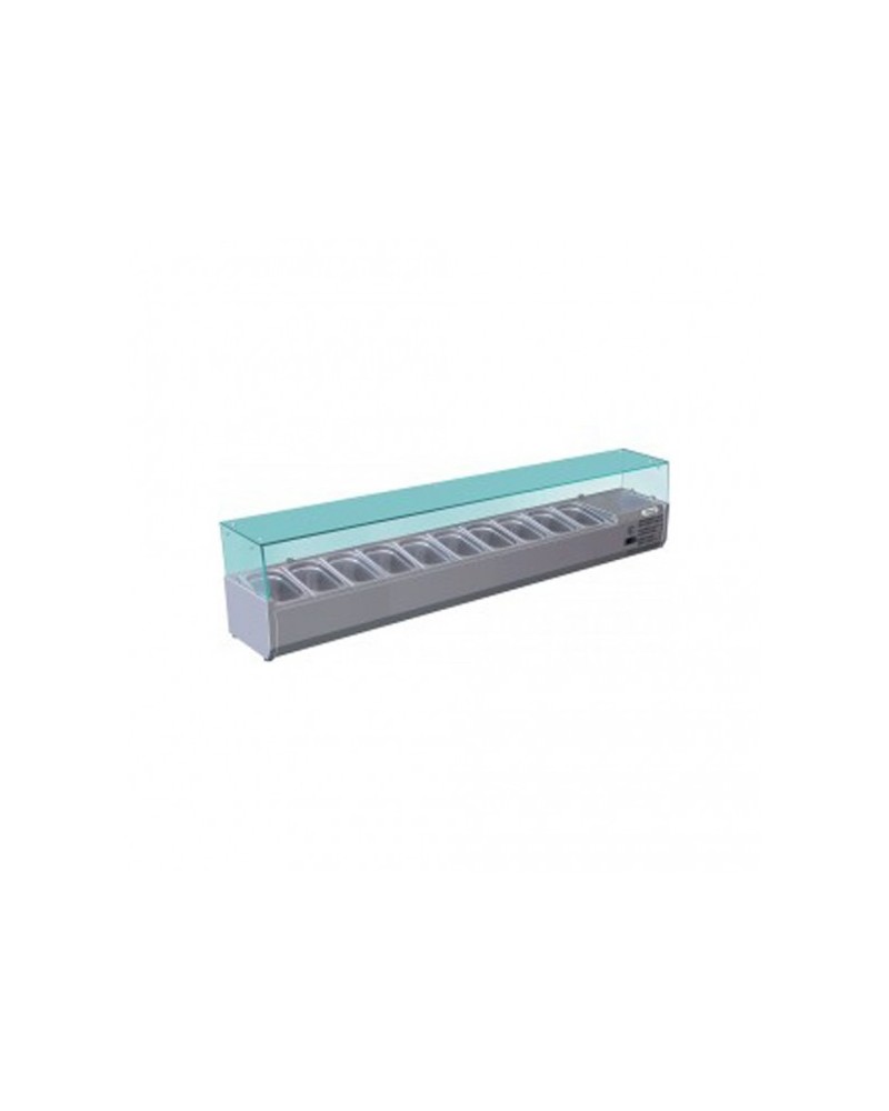 Vitrinette Réfrigérée Professionnelle 10 Bacs GN 1/4 | Sidef