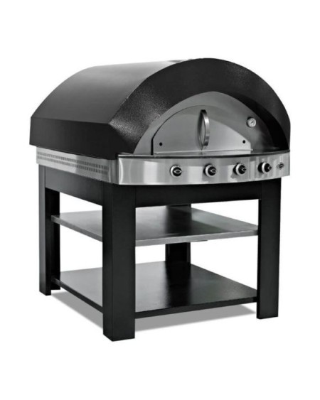 Four à Pizza Gaz Inox 1 Chambre - 9 Pizzas (0-400°C) | Sidef