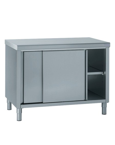 Placard Mural Inox 1000x400 AISI-304 2 Portes Pro | Sidef