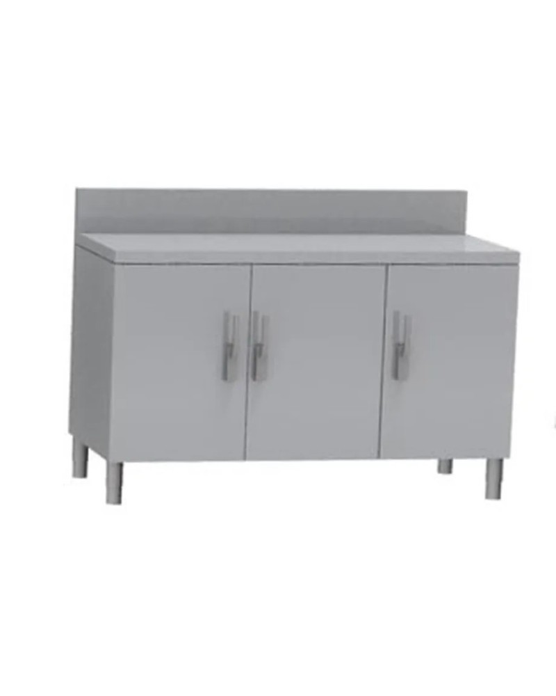 Meuble Bas Inox 3 Portes 1500x700 AISI-304 Pro | Sidef