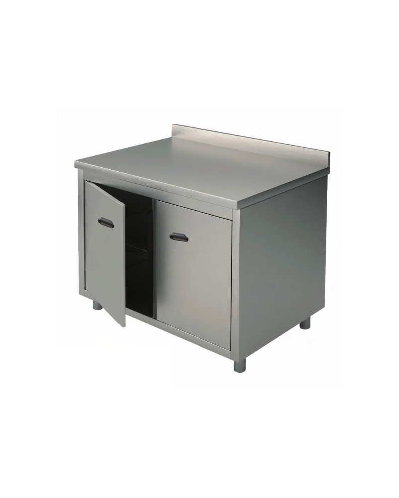 Meuble Bas Inox 2 Portes 1000x700 AISI-304 Pro | Sidef