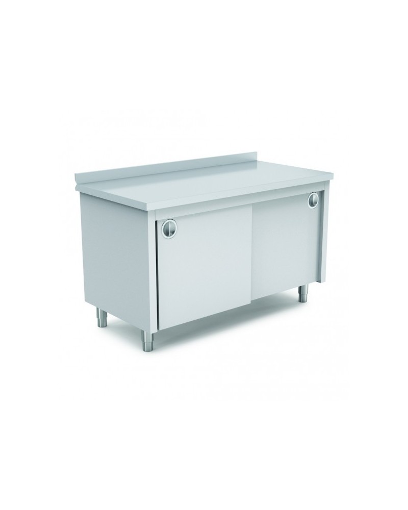 Meuble Bas Inox 2 Portes Coulissantes 1000x700 | Sidef