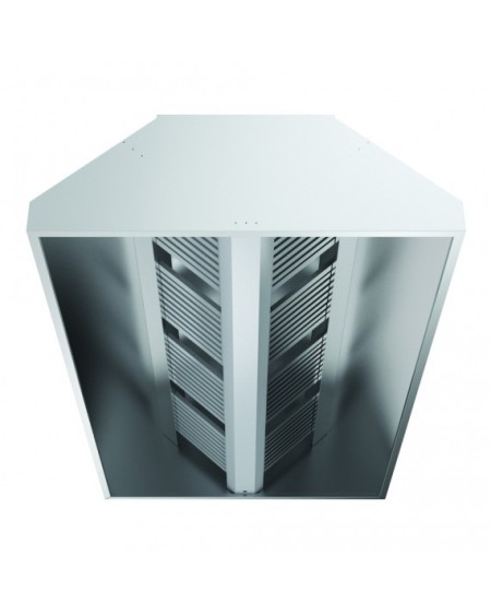 Hotte Centrale Inox Pro 2000x2200 avec 6 Filtres | Sidef