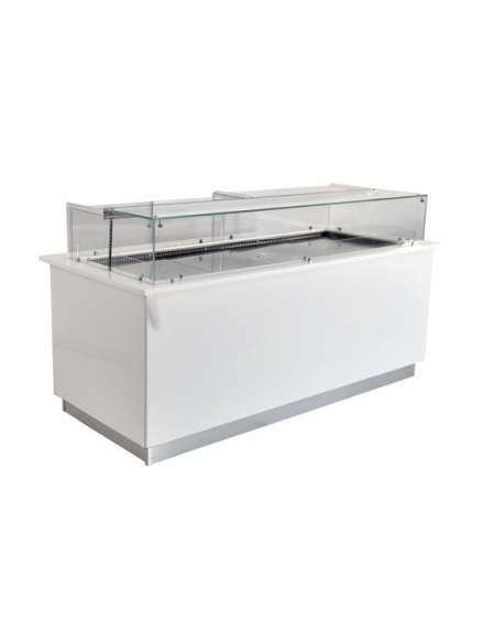 Comptoir Vitrine Ventilé 2.09m Dessus Corian Pro | Sidef