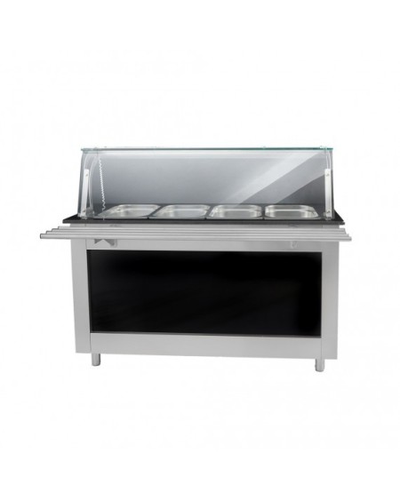 Buffet Chaud 4 Bacs Dessus Granit & Bois Acrylique | Sidef