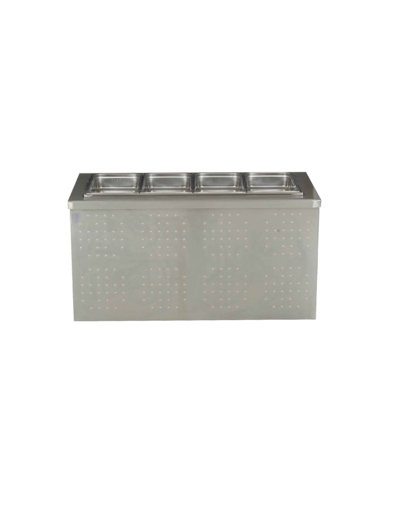 Bain-Marie Standard 5 Bacs GN 1/1 Façade Inox 200cm | Sidef