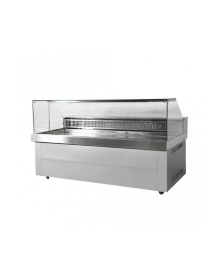 Vitrine Volaille Inox 1.18m avec Serpentin & Éclairage | Sidef