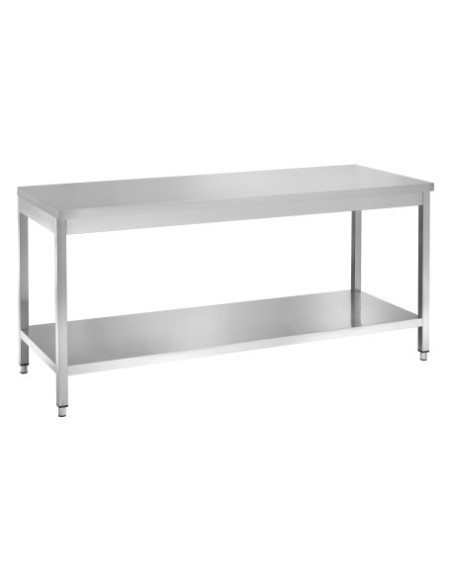 Table Inox 2000x700 AISI 304 avec Étagère Basse | Sidef