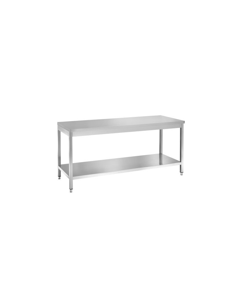 Table Inox 2000x700 AISI 304 avec Étagère Basse | Sidef