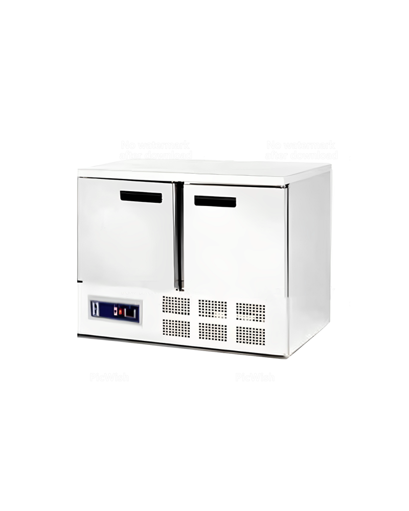 Comptoir de bar refrigere entierement en inox a 2 portes priolinox im