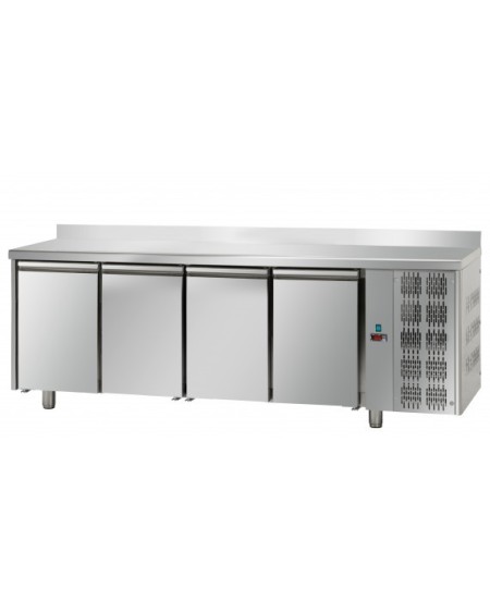 Comptoir de bar refrigere entierement en inox a 4 portes priolinox im