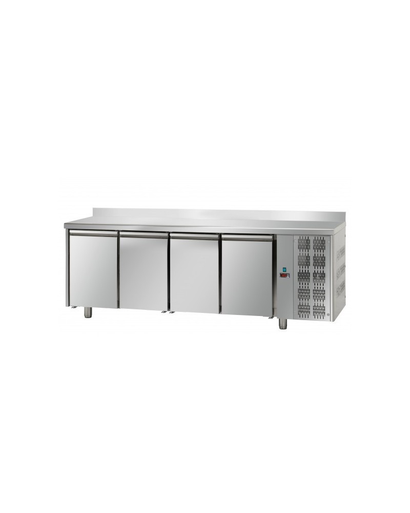 Comptoir de bar refrigere entierement en inox a 4 portes priolinox im
